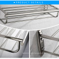 New double towel rail shelf stainless steel wall holder towel bar